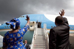 Obama departs Tanzania with FLOTUS